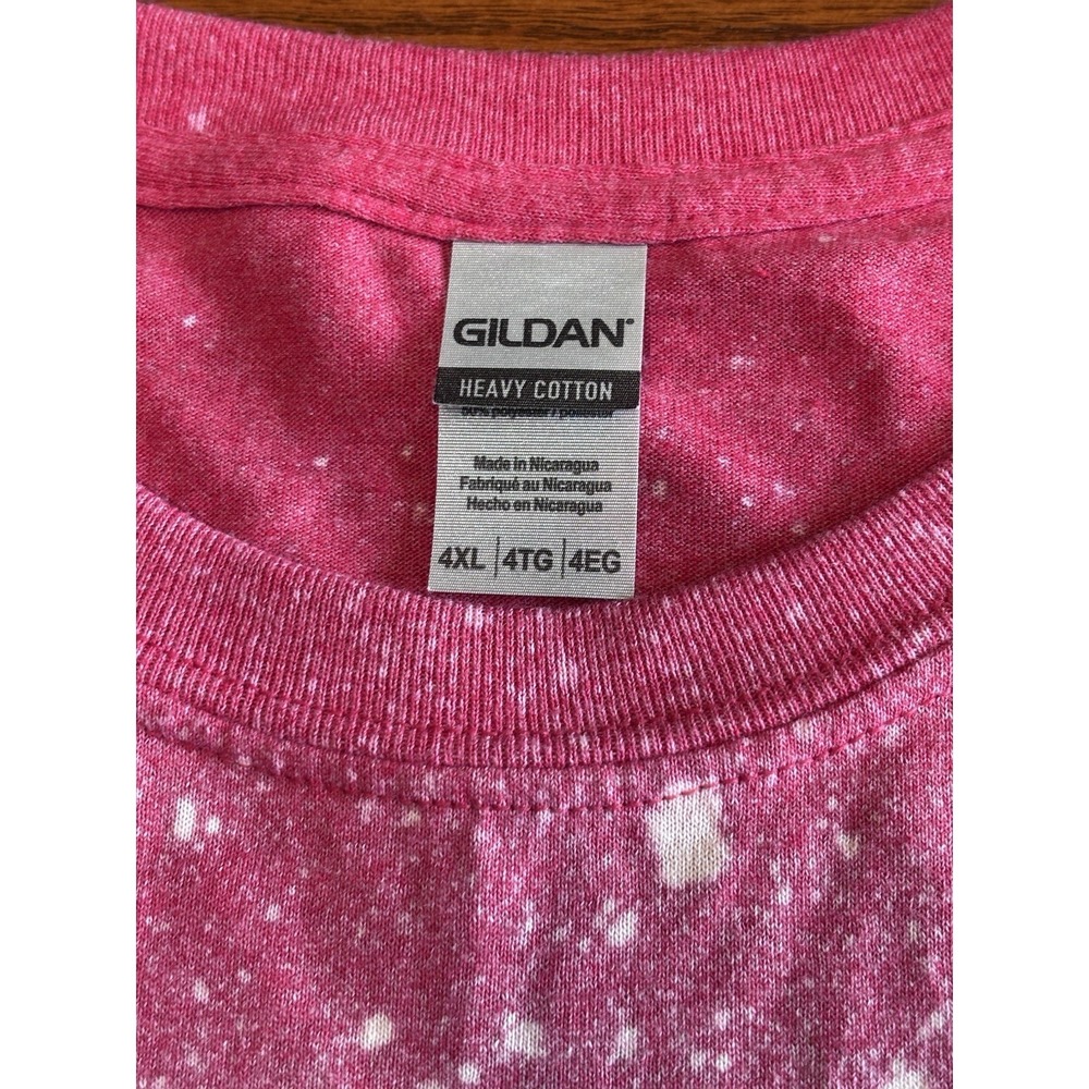 Dolly Parton Christmas Shirt Holly Dolly Pink Bleach Tie Dye Graphic Tee 4XL - Picture 4 of 6